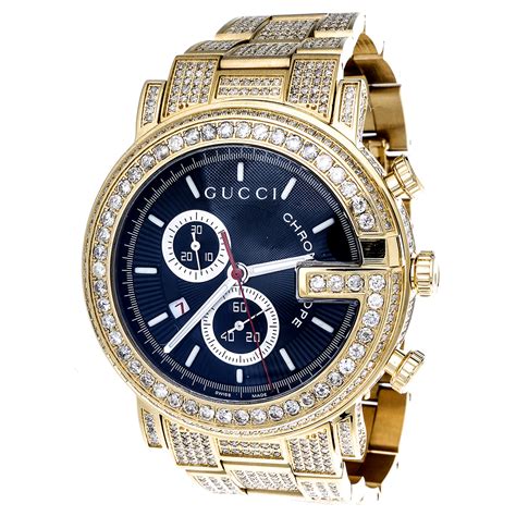 gucci men's watch with diamonds|gucci watch men price.